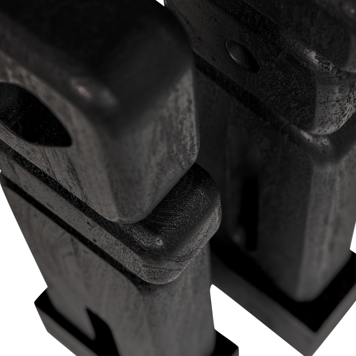 Elon Sculptuur Ornamenten Hout Zwart Set Van 2