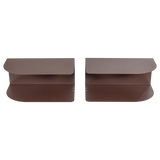 Ovia Nachtkastje Links/Rechts Metaal Paars/Bruin Set Van 2