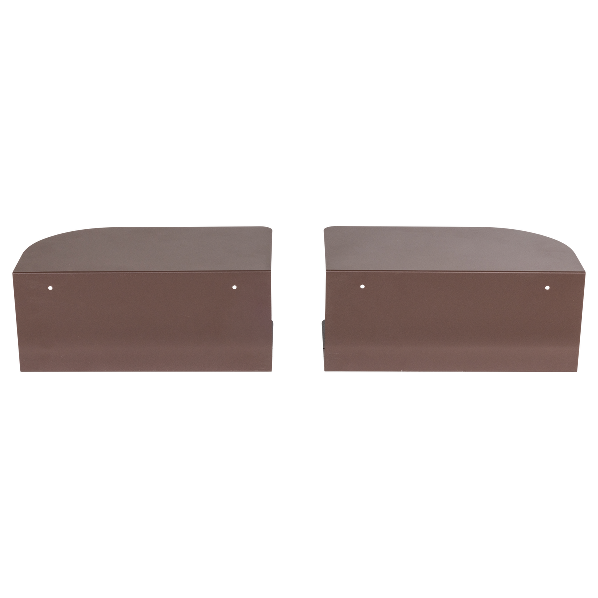 Ovia Nachtkastje Links/Rechts Metaal Paars/Bruin Set Van 2