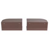 Ovia Nachtkastje Links/Rechts Metaal Paars/Bruin Set Van 2
