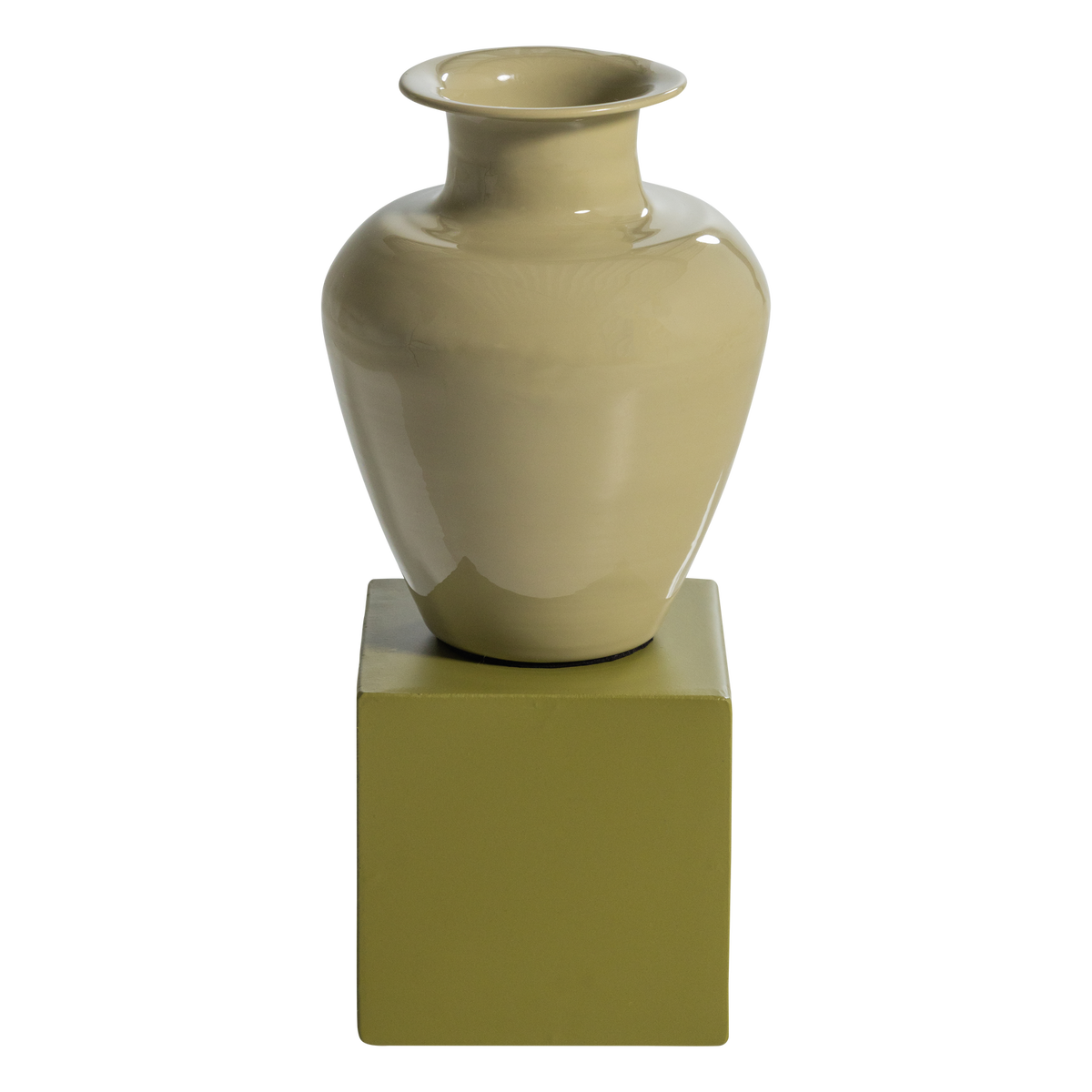 Numo Wanddeco Set Vaas/Kubus 29 X13 Cm Metaal Groen