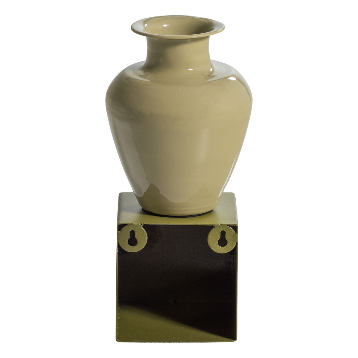 Numo Wanddeco Set Vaas/Kubus 29 X13 Cm Metaal Groen