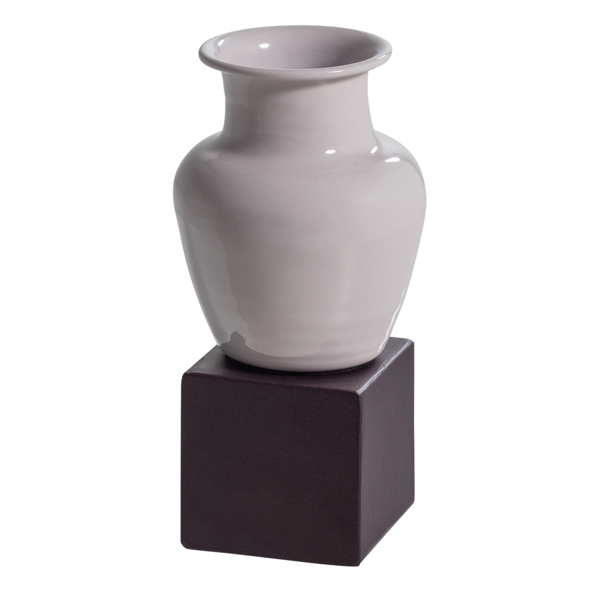 Numo Wanddeco Set Vaas/Kubus 21 X10 Cm Metaal Paars