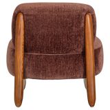 Runi Fauteuil Hout/Velvet Paars/Bruin [Fsc]