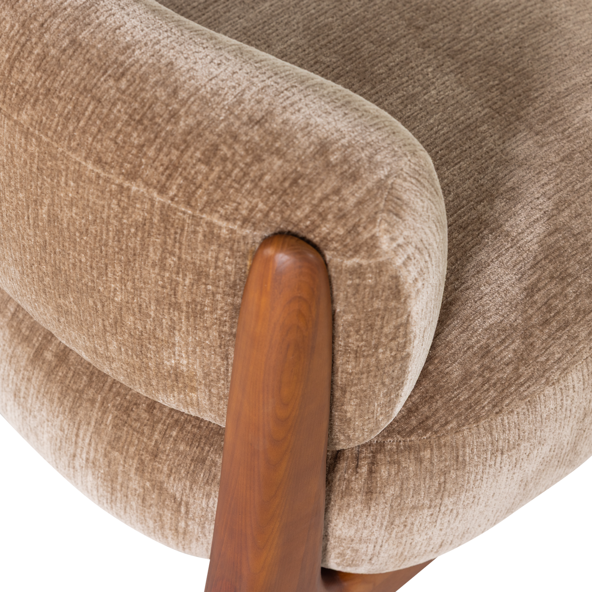 Runi Fauteuil Hout/Velvet Zand [Fsc]