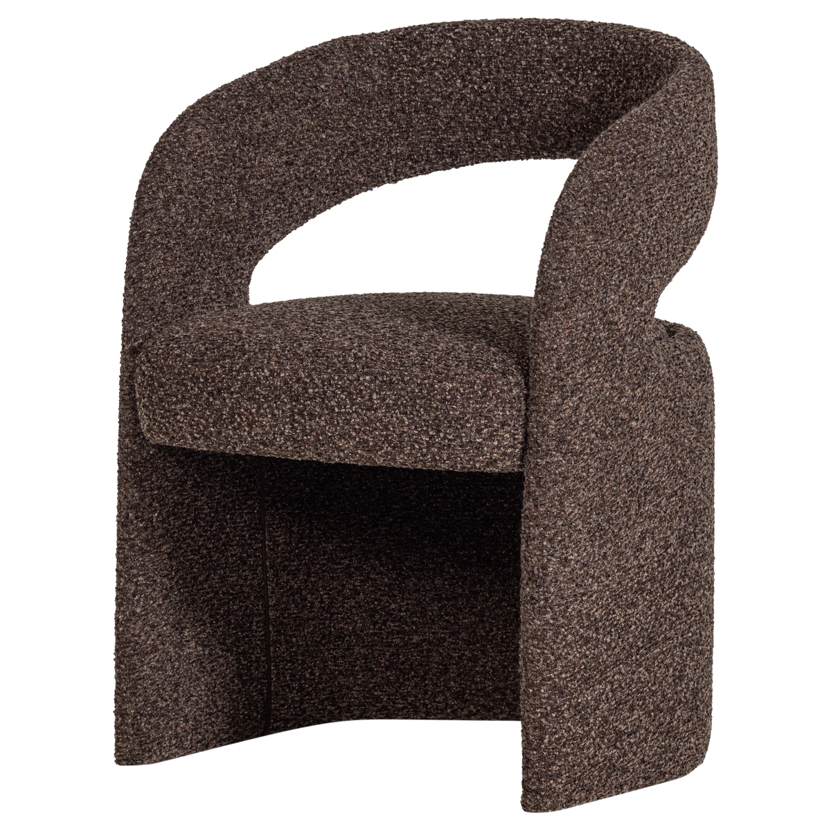 Lanor Eetkamerstoel Grove Boucle Donkerbruin [Fsc]