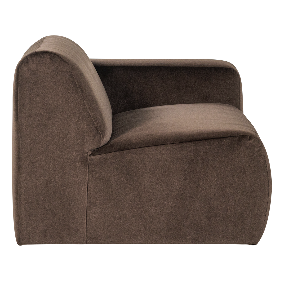 Mojo Base 1,5 Zits Element Arm Rechts Velvet Bruin [Fsc]