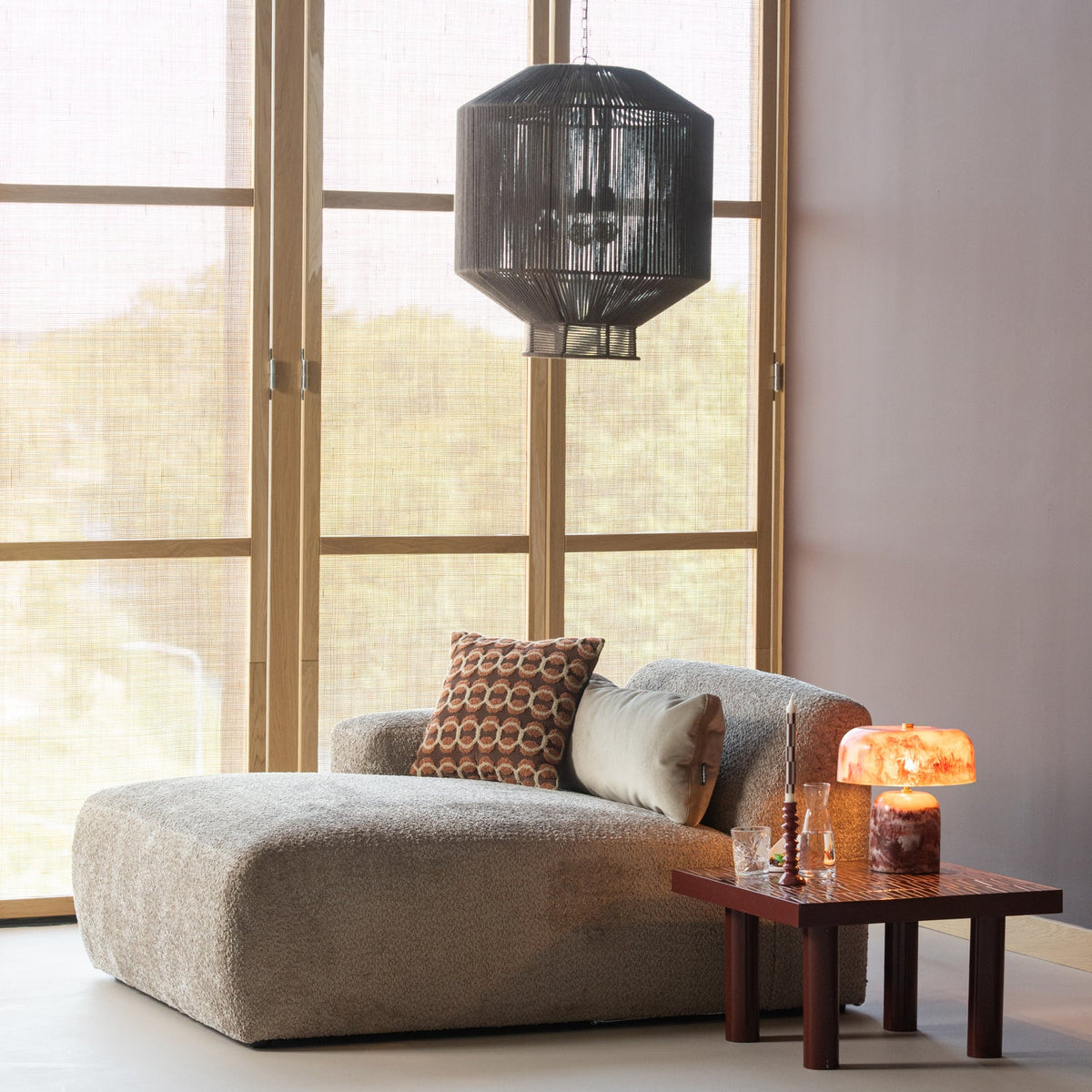 Mojo Base Chaise Longue Element Links Wollig D.Zand [Fsc]