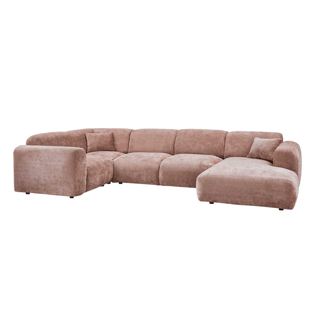 Cloud Hoekbank Links Chenille Taupe/Roze [Fsc]