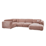Cloud Hoekbank Links Chenille Taupe/Roze [Fsc]