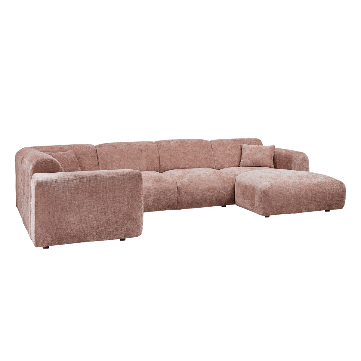 Cloud Hoekbank Links Chenille Taupe/Roze [Fsc]