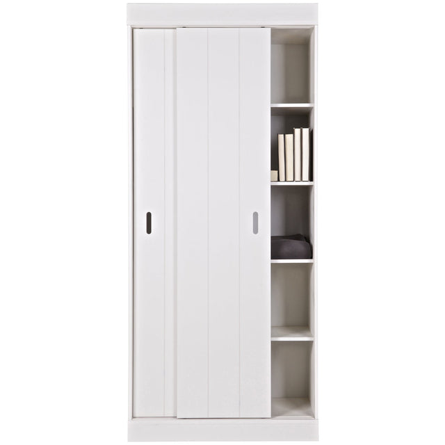 Row Plankenkast Met Schuifdeuren [Fsc] van WOOOD – Luxe comfort op maat van PureWonen. Vraag naar de beste prijs.
