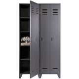 Stijn Hoog 2 Drs Lockerkast Steel Grey [Fsc] van WOOOD – Luxe comfort op maat van PureWonen. Vraag naar de beste prijs.