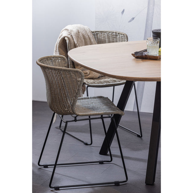 Combi Tablo: Organisch Eiken 130 X130 & 2 Stand Zwart [Fsc] van WOOOD – Luxe comfort op maat van PureWonen. Vraag naar de beste prijs.