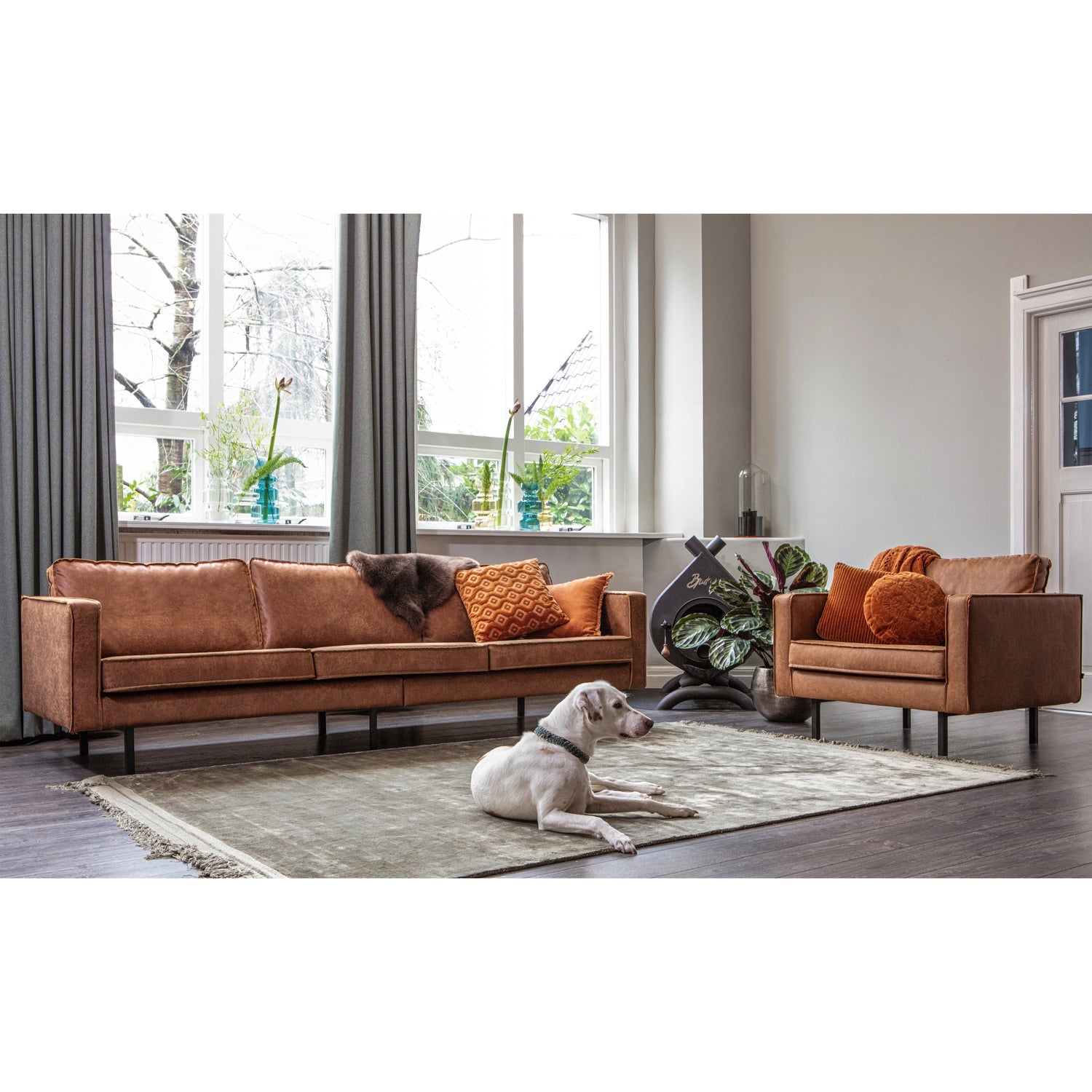 Rodeo Fauteuil Ecoleer Cognac