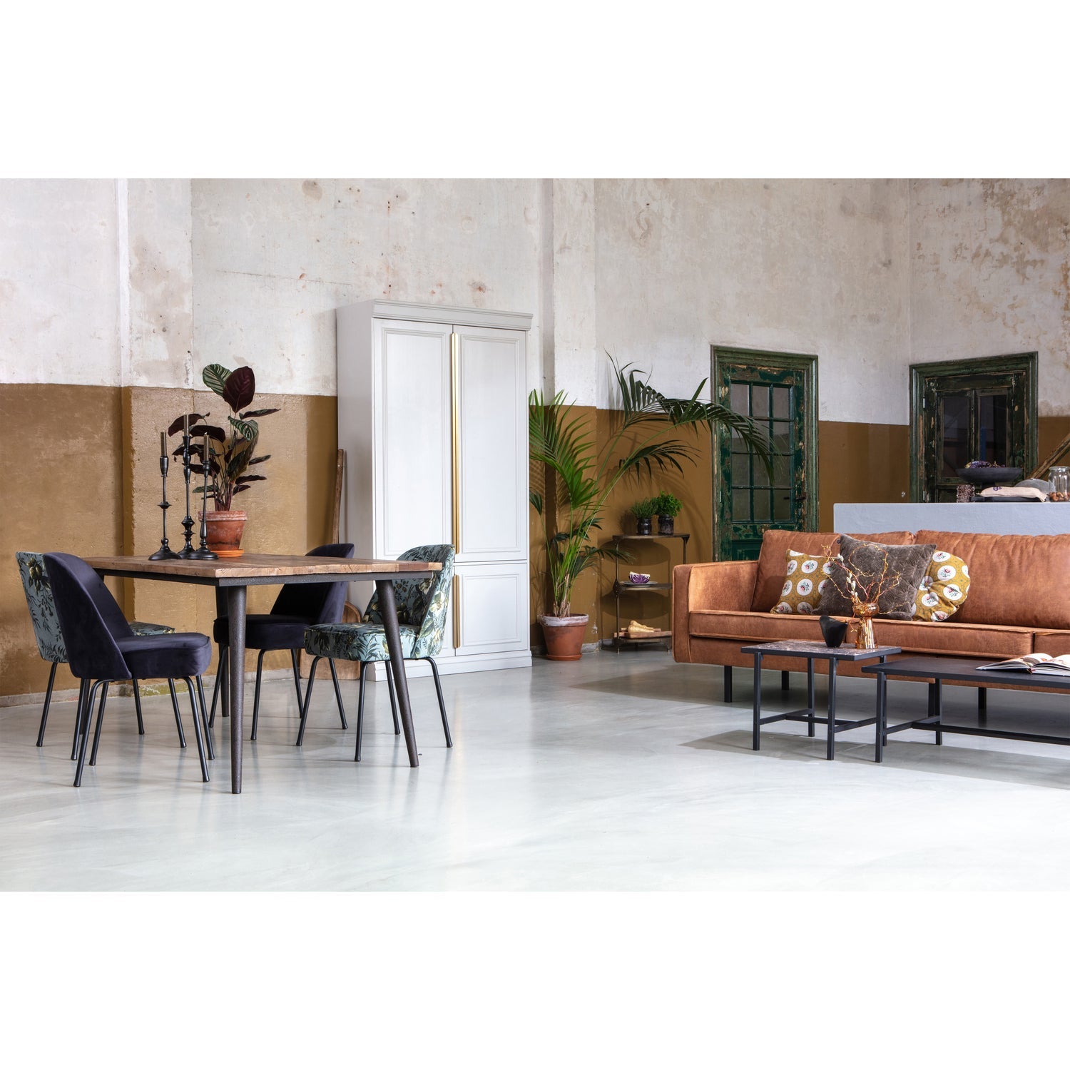 Vogue Eetkamerstoel Velvet Poppy Grijs