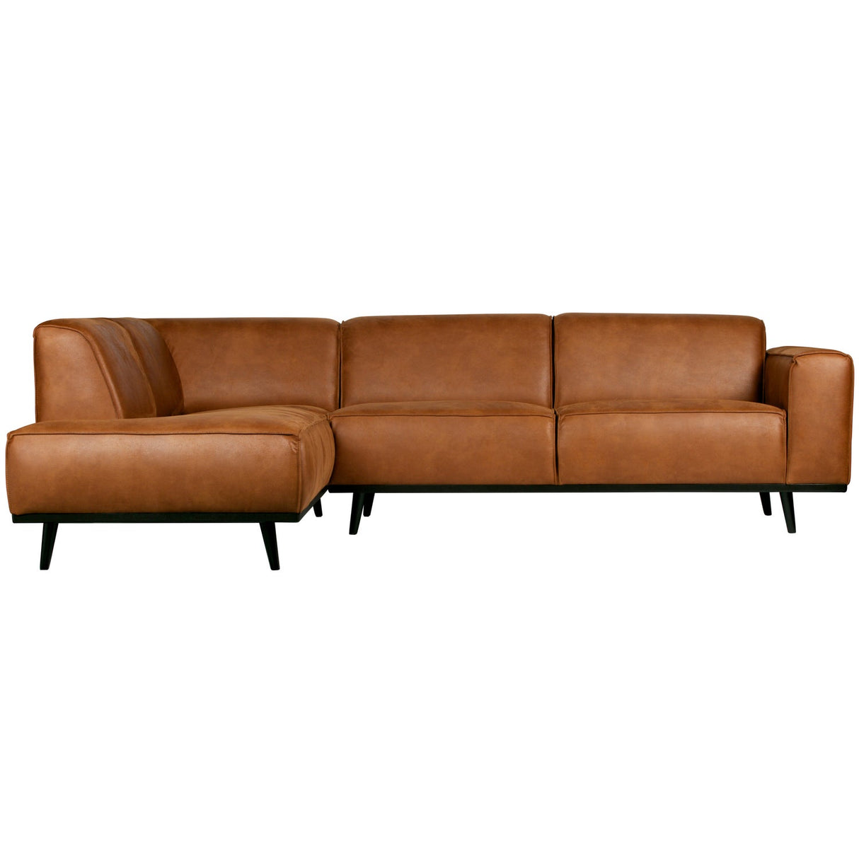 Statement Hoekbank Links Ecoleer Cognac