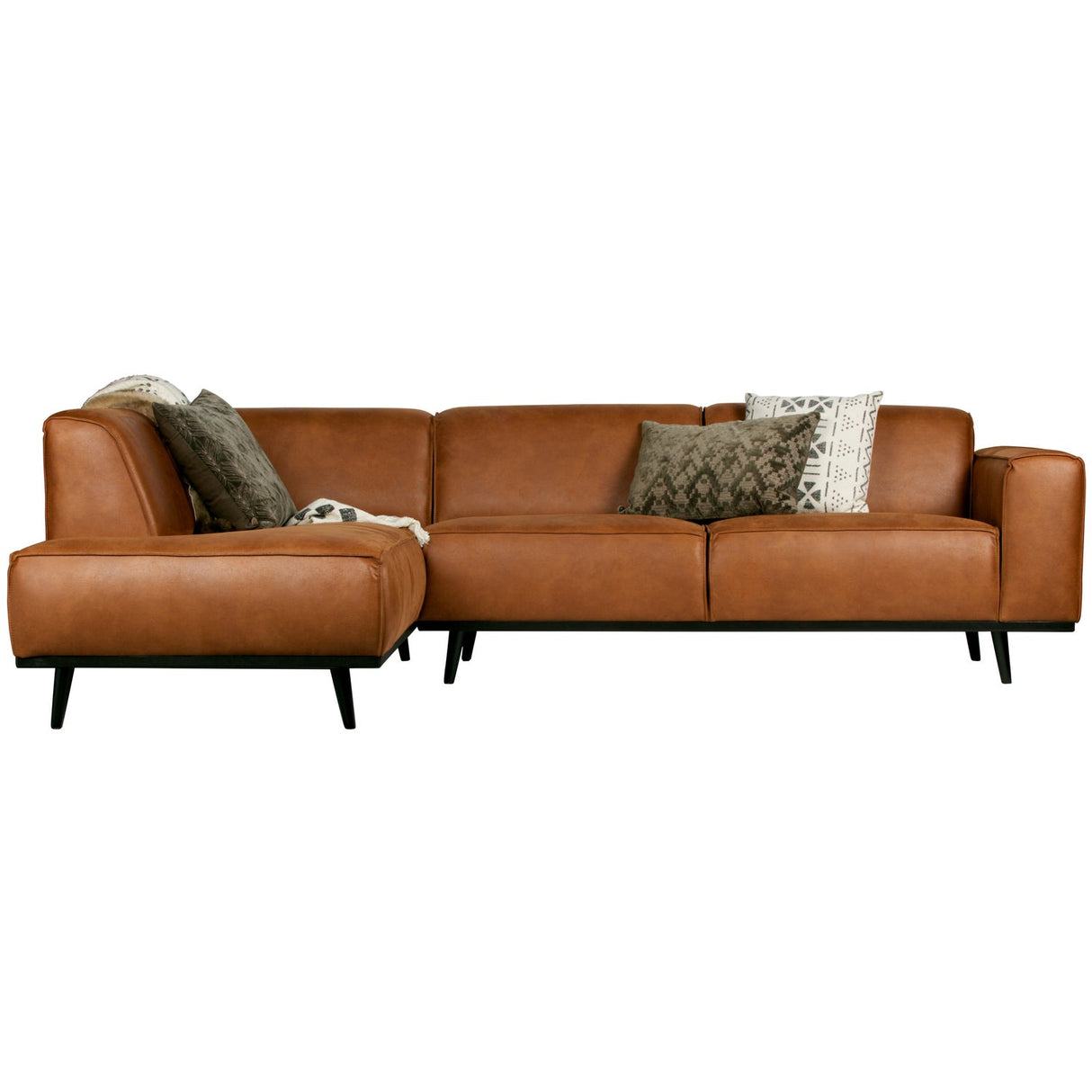 Statement Hoekbank Links Ecoleer Cognac