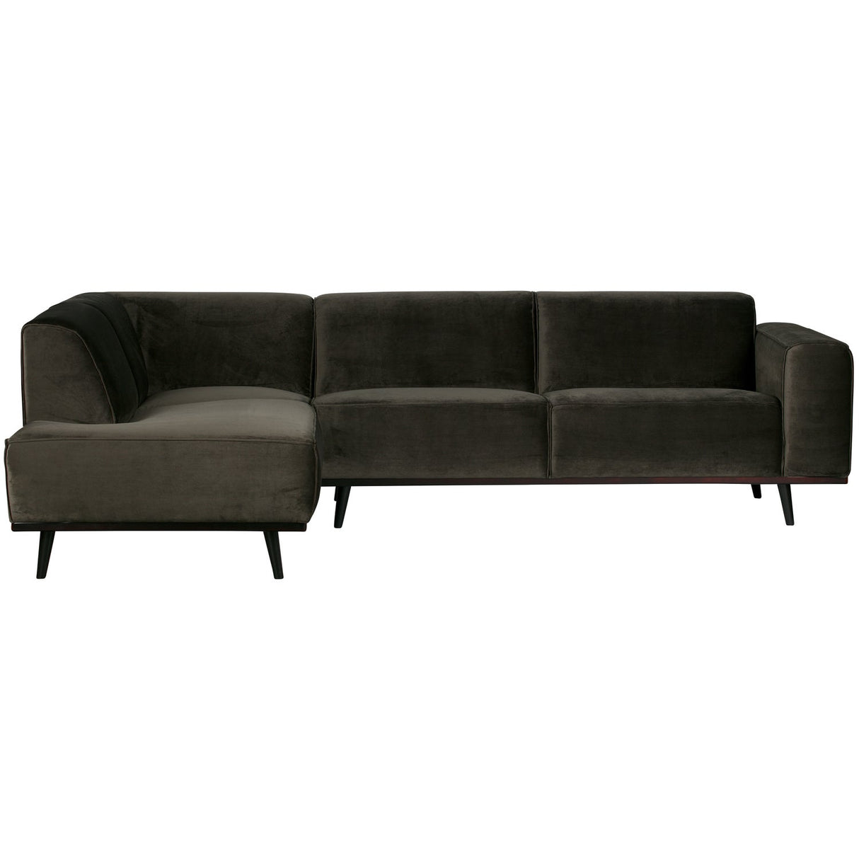 Statement Hoekbank Links Velvet Warm Groen
