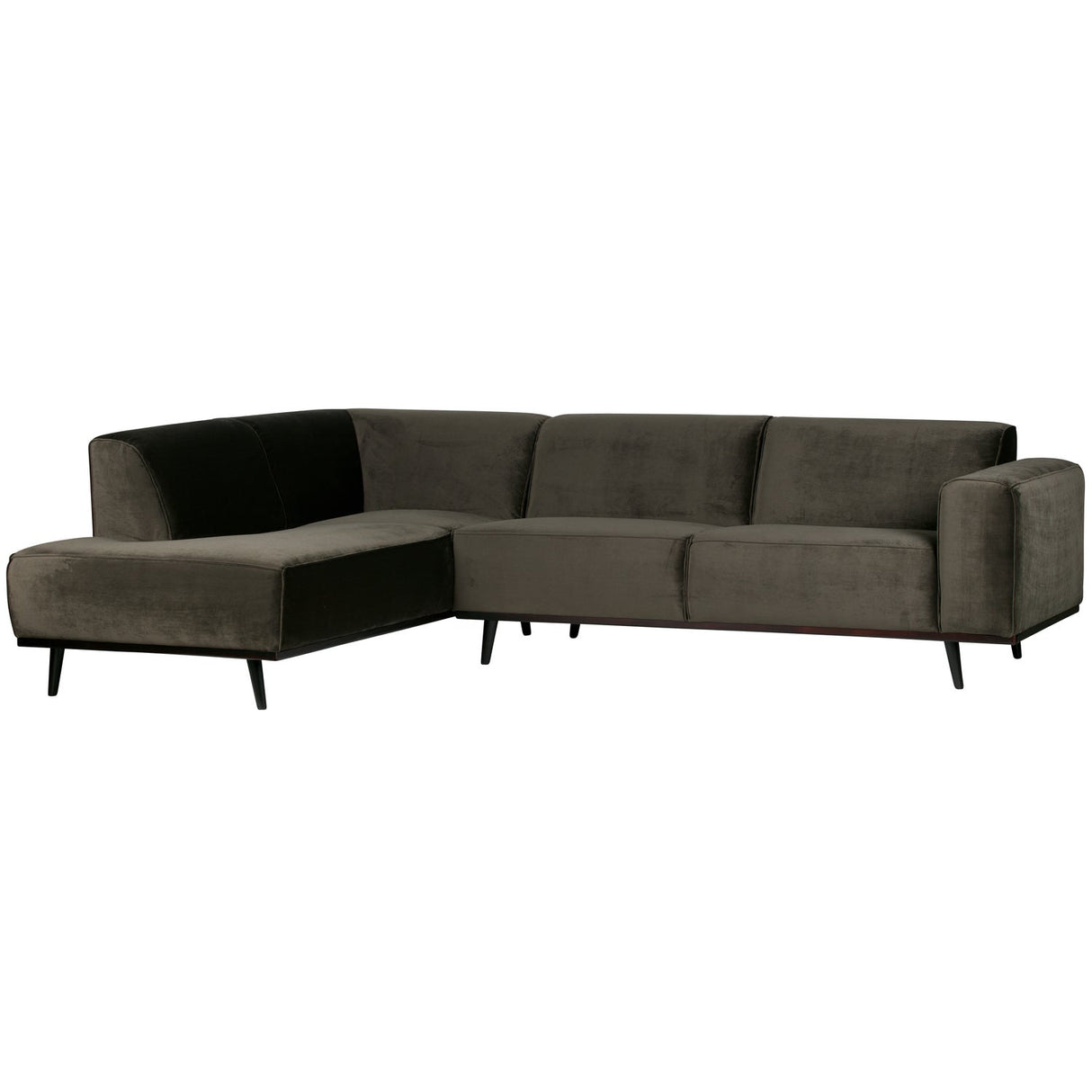 Statement Hoekbank Links Velvet Warm Groen