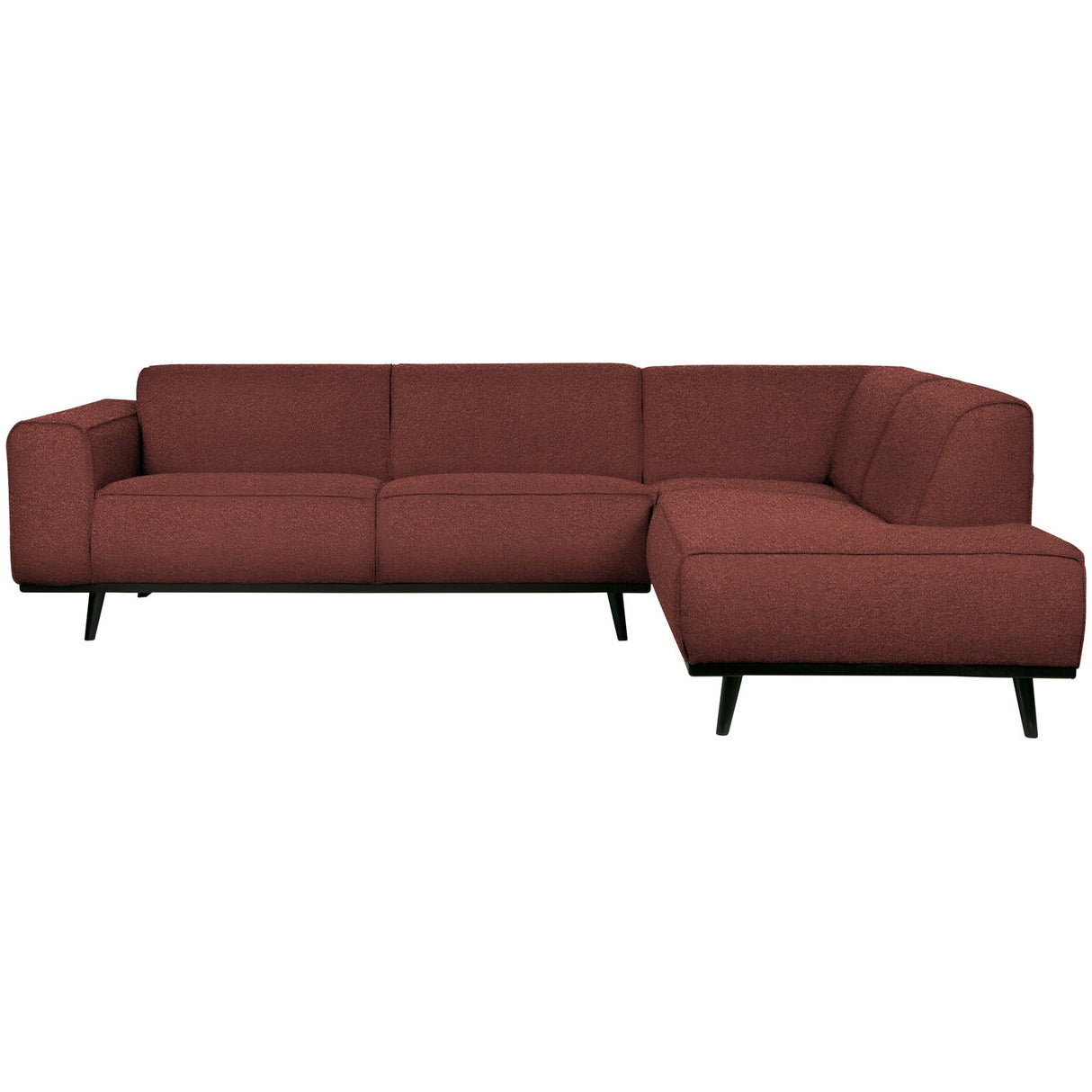 Statement Hoekbank Rechts Boucle Kastanje