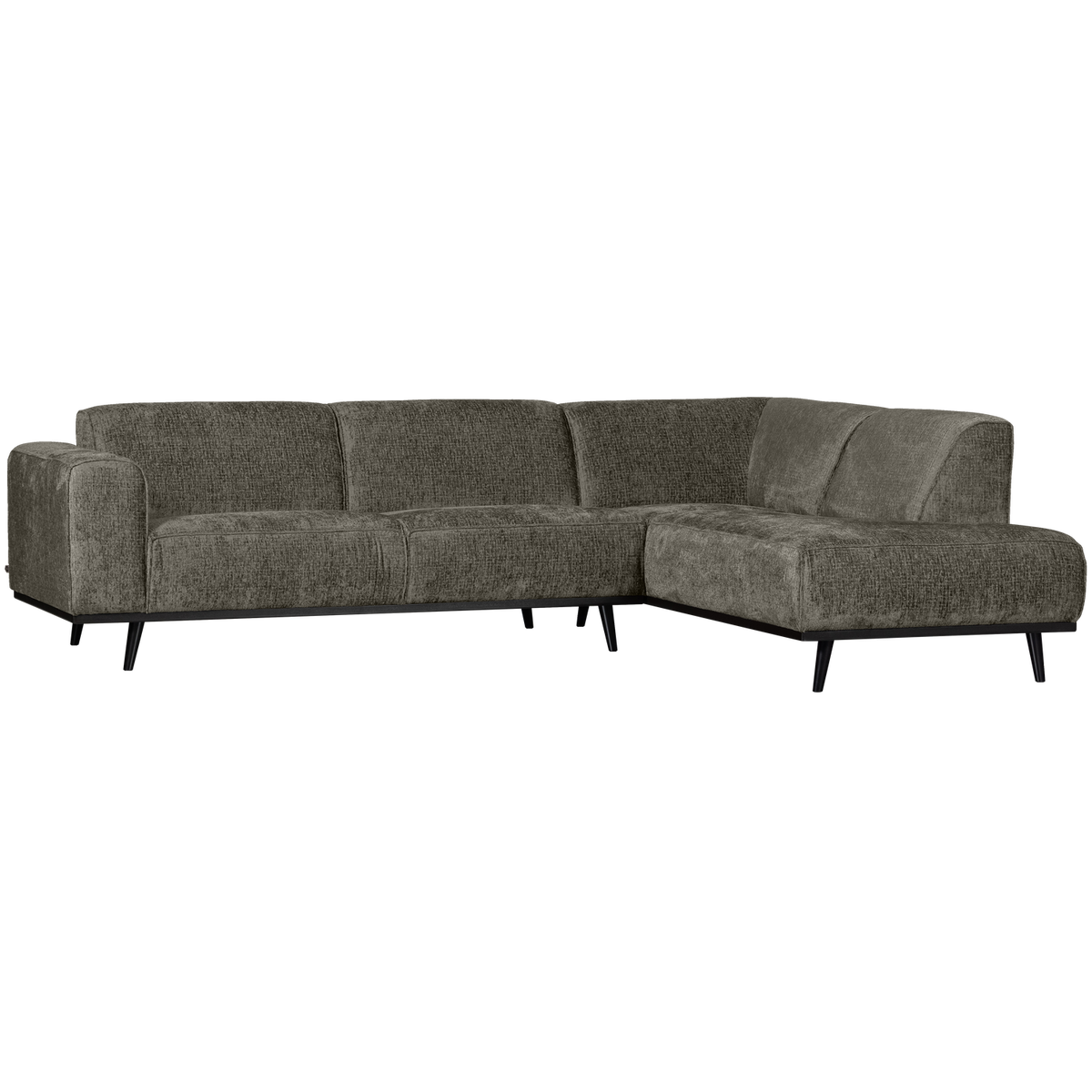 Statement Hoekbank Rechts Structure Velvet Frost van WOOOD – Luxe comfort op maat van PureWonen. Vraag naar de beste prijs.