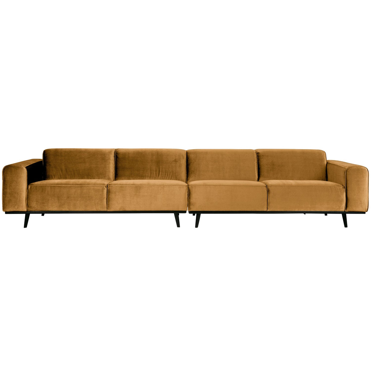 Statement Xl 4 Zits Bank 372 Cm Velvet Honinggeel