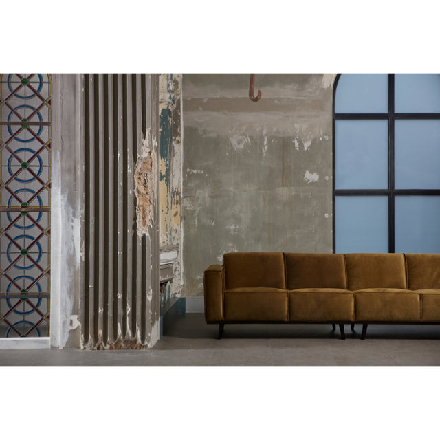 Statement 4 Zits Bank 280 Cm Velvet Honinggeel