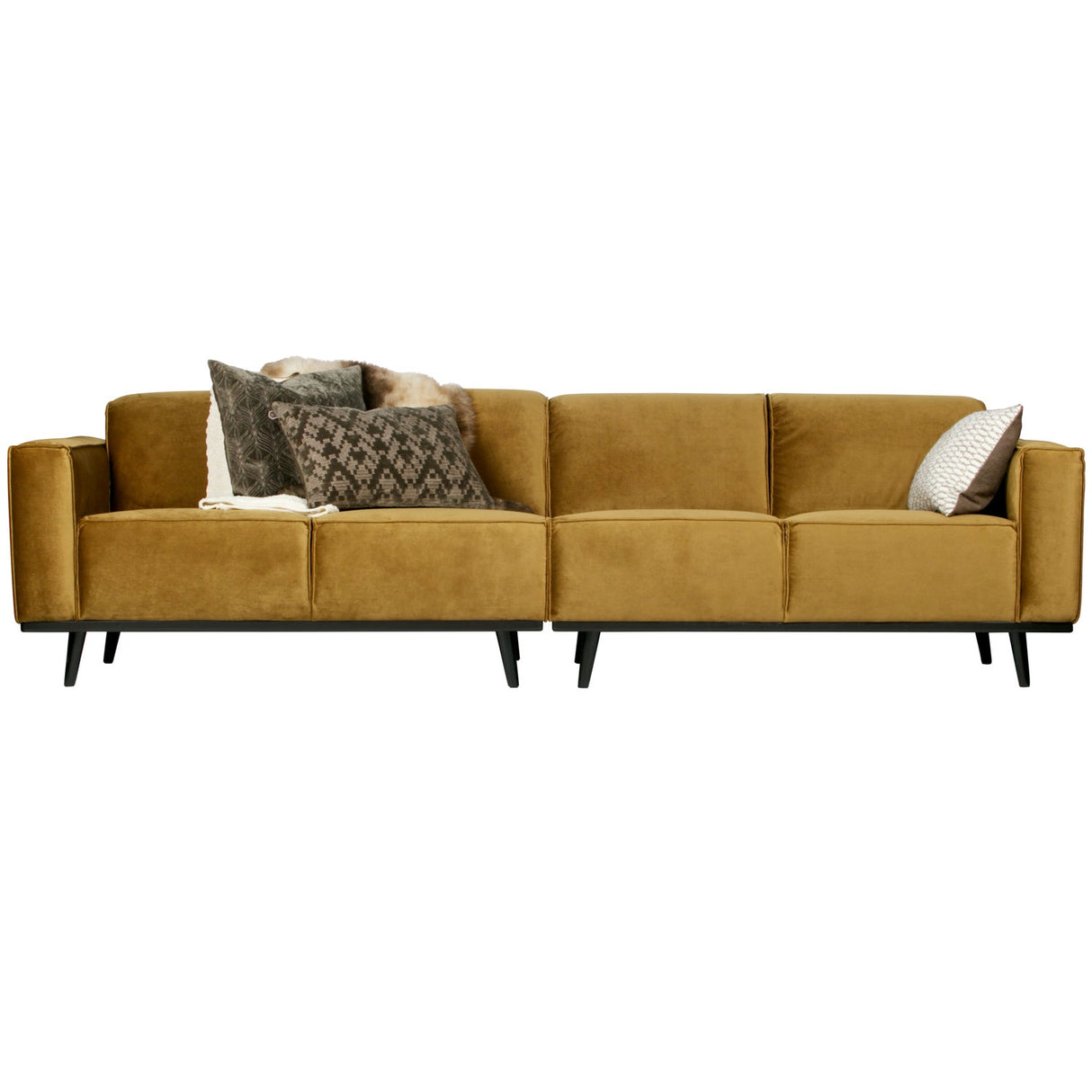 Statement 4 Zits Bank 280 Cm Velvet Honinggeel