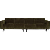 Statement 4 Zits Bank 280 Cm Ribstof Warm Groen