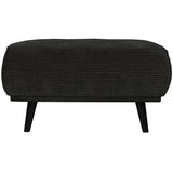 Statement Hocker Ribstof Grafiet