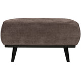 Statement Hocker Ribstof Taupe