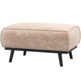 Statement Hocker Chenille Velvet Naturel