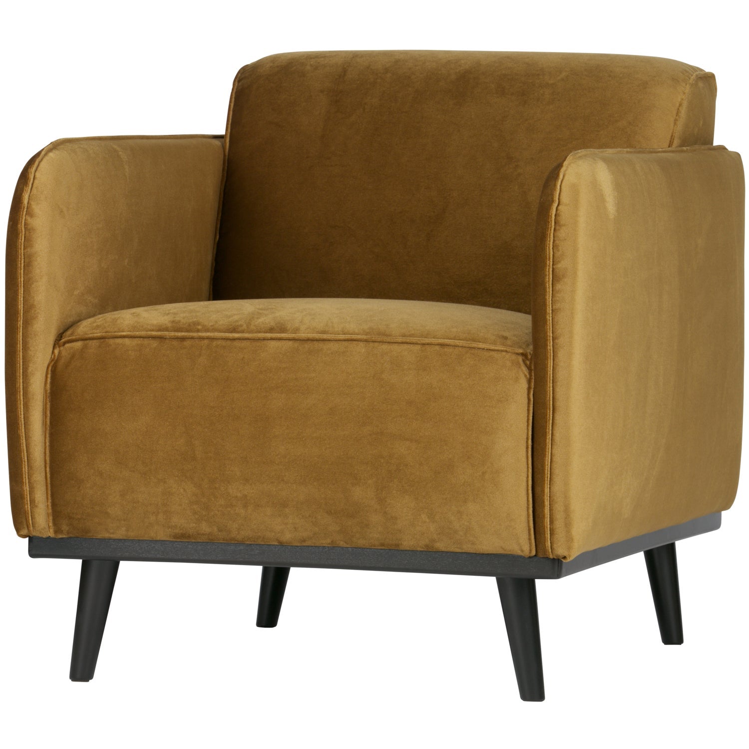 Statement Fauteuil Met Arm Velvet Honinggeel