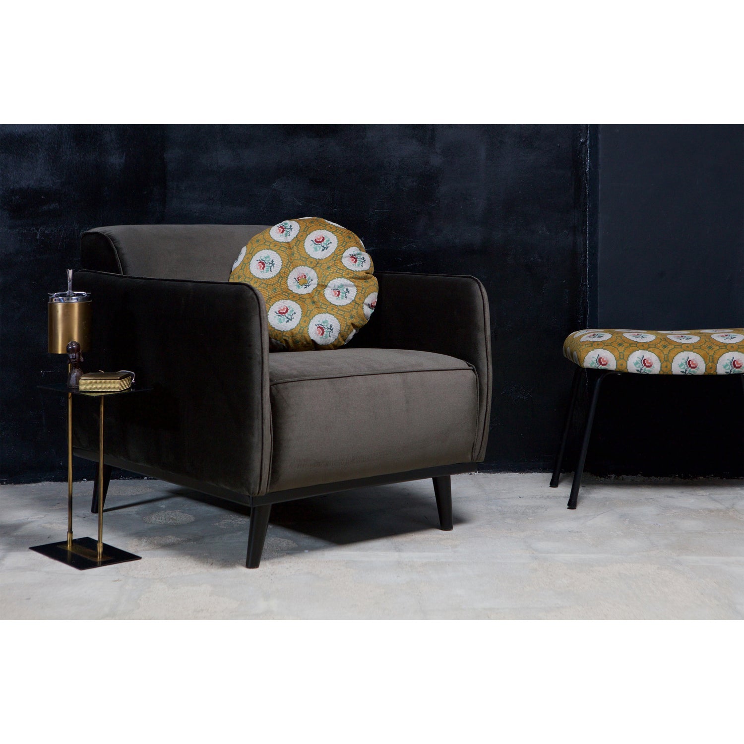 Statement Fauteuil Met Arm Velvet Warm Groen