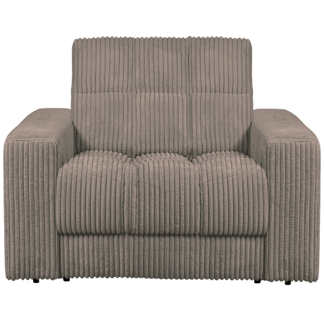 Second Date Fauteuil Grove Ribstof Mud van WOOOD – Luxe comfort op maat van PureWonen. Vraag naar de beste prijs.