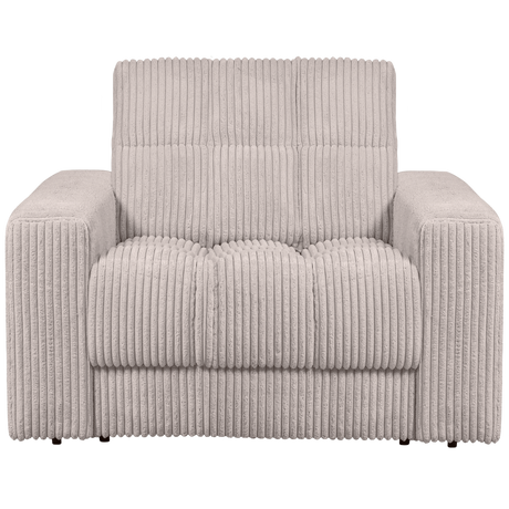 Second Date Fauteuil Grove Ribstof Naturel van WOOOD – Luxe comfort op maat van PureWonen. Vraag naar de beste prijs.