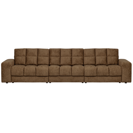 Second Date 3 Zits Bank Structure Velvet Brass van WOOOD – Luxe comfort op maat van PureWonen. Vraag naar de beste prijs.