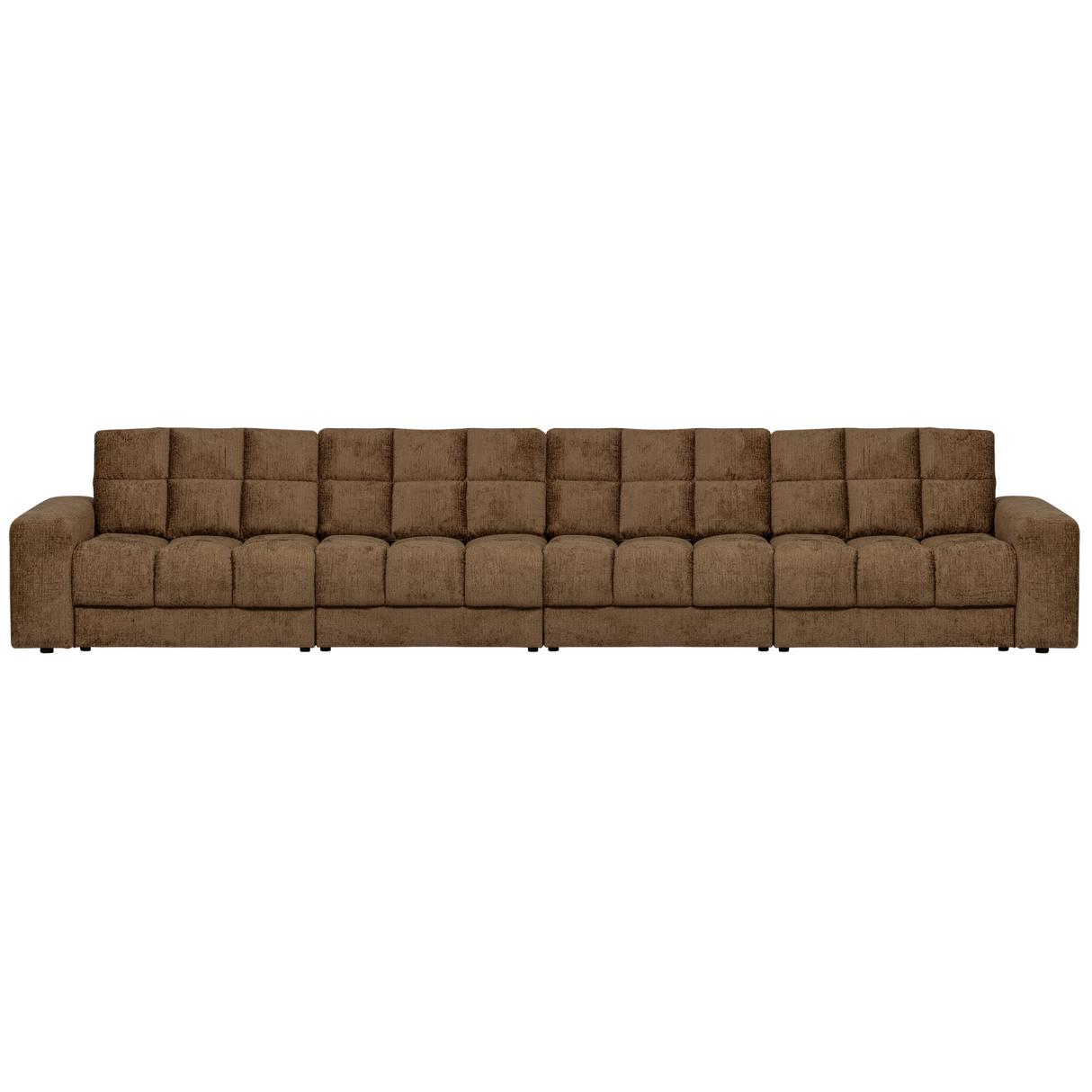 Second Date 4 Zits Bank Structure Velvet Brass van WOOOD – Luxe comfort op maat van PureWonen. Vraag naar de beste prijs.