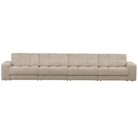 Second Date 4 Zits Bank Grove Ribstof Travertin van WOOOD – Luxe comfort op maat van PureWonen. Vraag naar de beste prijs.
