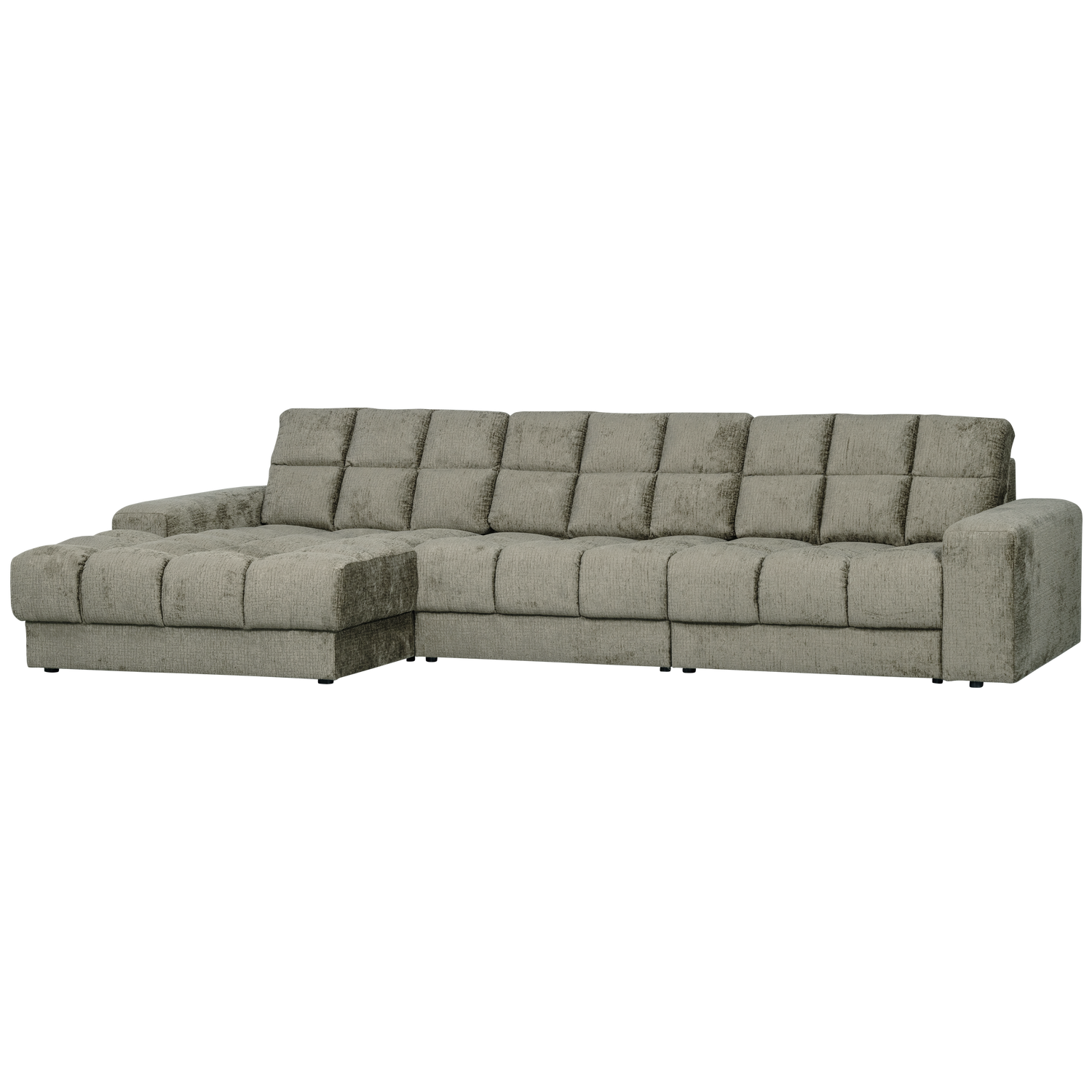 Second Date Chaise Longue Links Structure Velvet Frost van WOOOD – Luxe comfort op maat van PureWonen. Vraag naar de beste prijs.