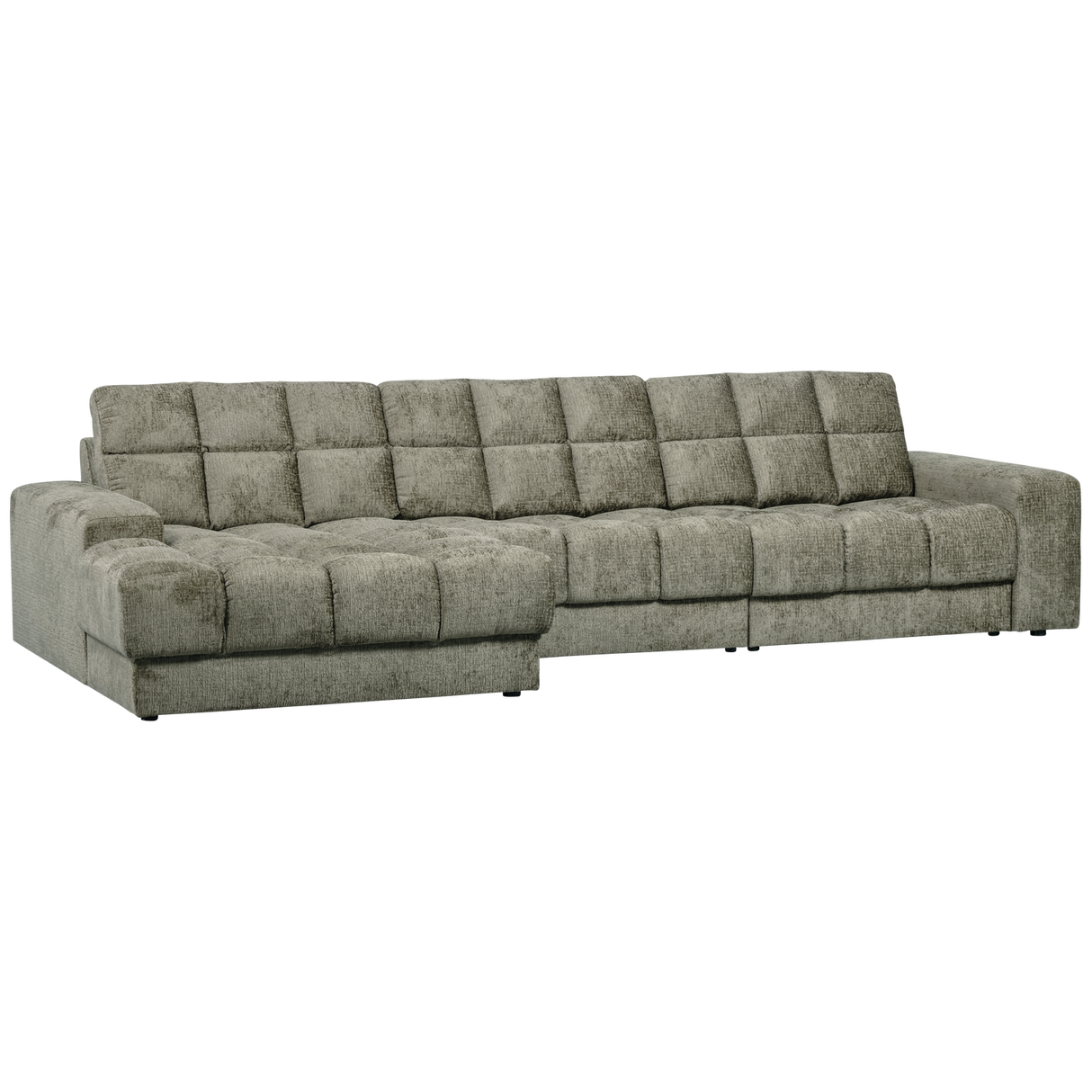 Second Date Chaise Longue Links Structure Velvet Frost van WOOOD – Luxe comfort op maat van PureWonen. Vraag naar de beste prijs.