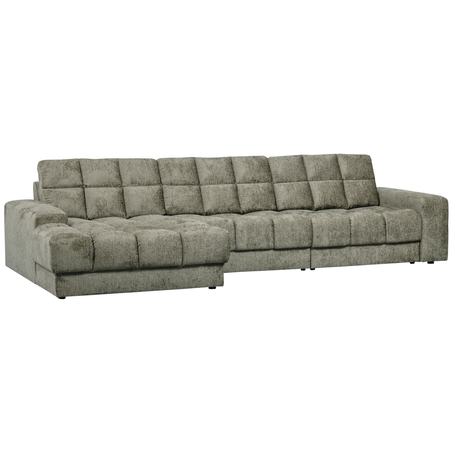 Second Date Chaise Longue Links Structure Velvet Frost van WOOOD – Luxe comfort op maat van PureWonen. Vraag naar de beste prijs.