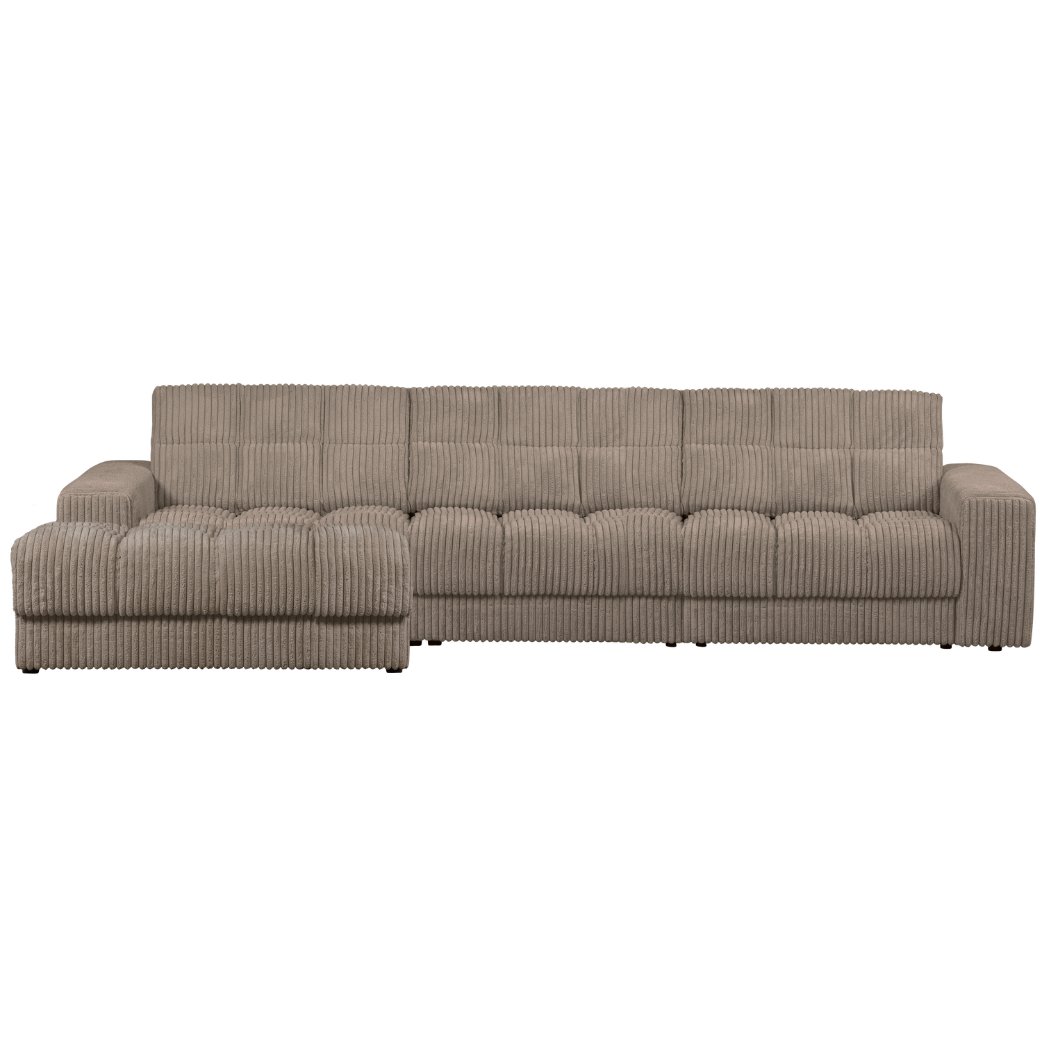 Second Date Chaise Longue Links Grove Ribstof Mud van WOOOD – Luxe comfort op maat van PureWonen. Vraag naar de beste prijs.