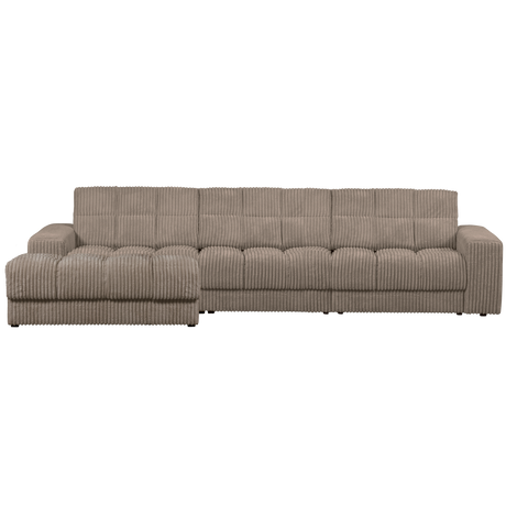 Second Date Chaise Longue Links Grove Ribstof Mud van WOOOD – Luxe comfort op maat van PureWonen. Vraag naar de beste prijs.