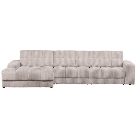 Second Date Chaise Longue Links Grove Ribstof Naturel van WOOOD – Luxe comfort op maat van PureWonen. Vraag naar de beste prijs.