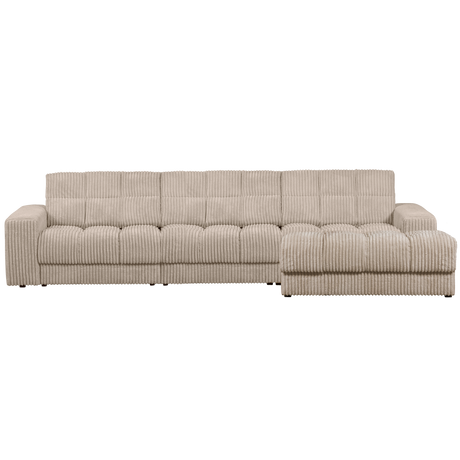 Second Date Chaise Longue Rechts Grove Ribstof Travertin van WOOOD – Luxe comfort op maat van PureWonen. Vraag naar de beste prijs.