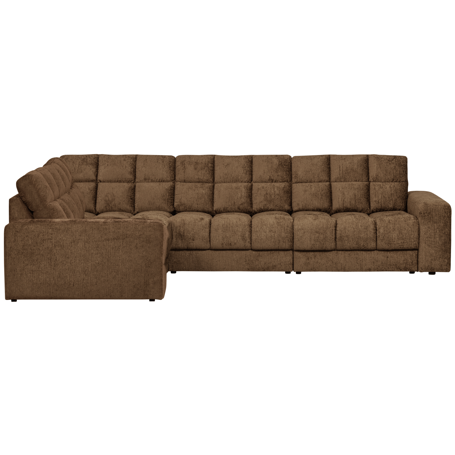 Second Date Hoekbank Links Structure Velvet Brass van WOOOD – Luxe comfort op maat van PureWonen. Vraag naar de beste prijs.