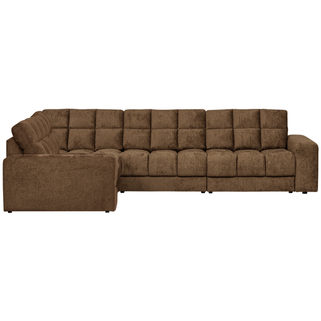Second Date Hoekbank Links Structure Velvet Brass van WOOOD – Luxe comfort op maat van PureWonen. Vraag naar de beste prijs.