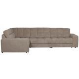 Second Date Hoekbank Links Grove Ribstof Mud van WOOOD – Luxe comfort op maat van PureWonen. Vraag naar de beste prijs.